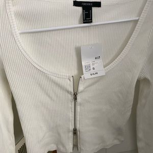 Forever 21 Long Sleeve Zip Top